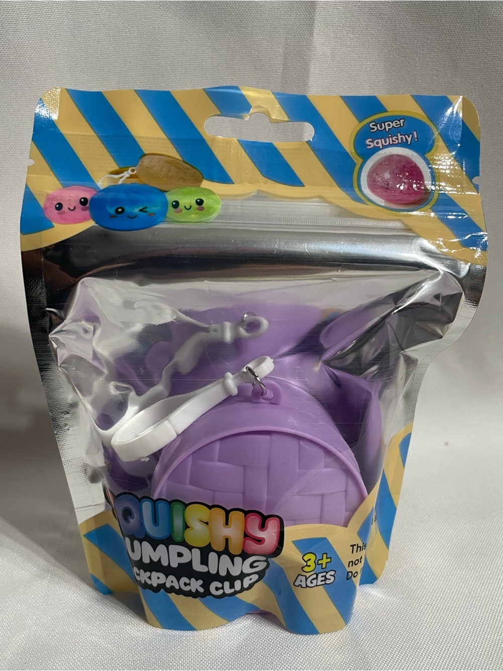New Purple Squishy Dumpling Backpack Clip